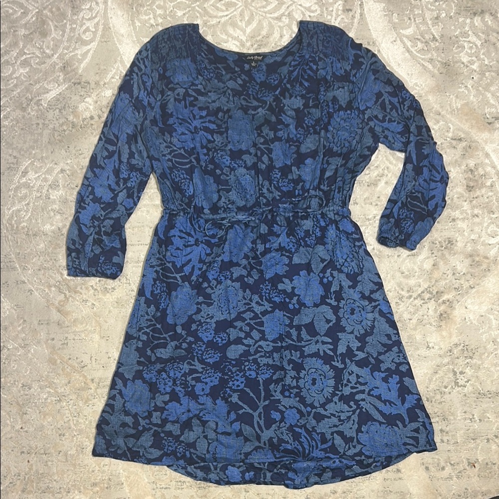 Lucky Brand Floral Blue Dress